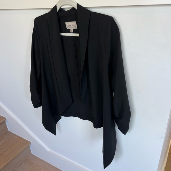 San Joy Women’s Blazer in Black 3/4 Sleeve Women’s Size Medium - Picture 2 of 12